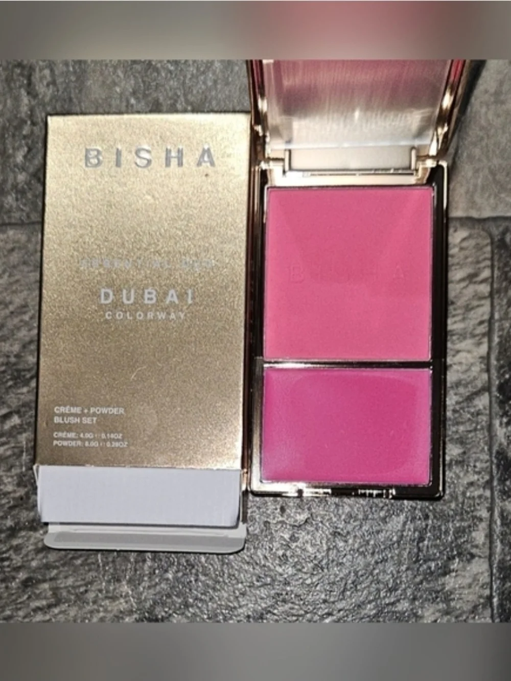 Bisha Essential Duo Dubai Colorway - Creme + Powder Blush Set BNIB